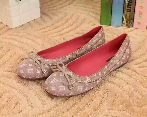 LV Shallow mouth flat shoes Women--012